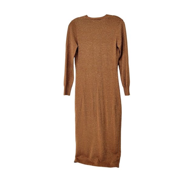 Resa Malia Cardigan Dress or Duster Cinnamon Metallic Copper NWT - Picture 3 of 8